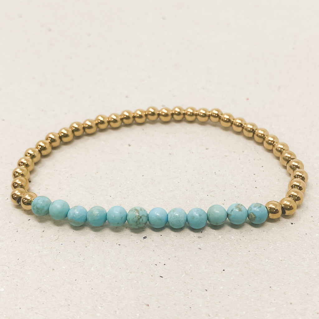 Turquoise Gemstone Bracelet - December Birthstone