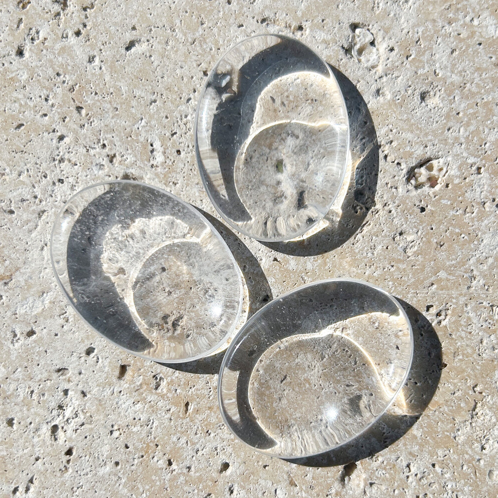 Small Clear Quartz Worry Stone