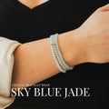 Sky Blue Jade Gemstone Wrap Bracelet