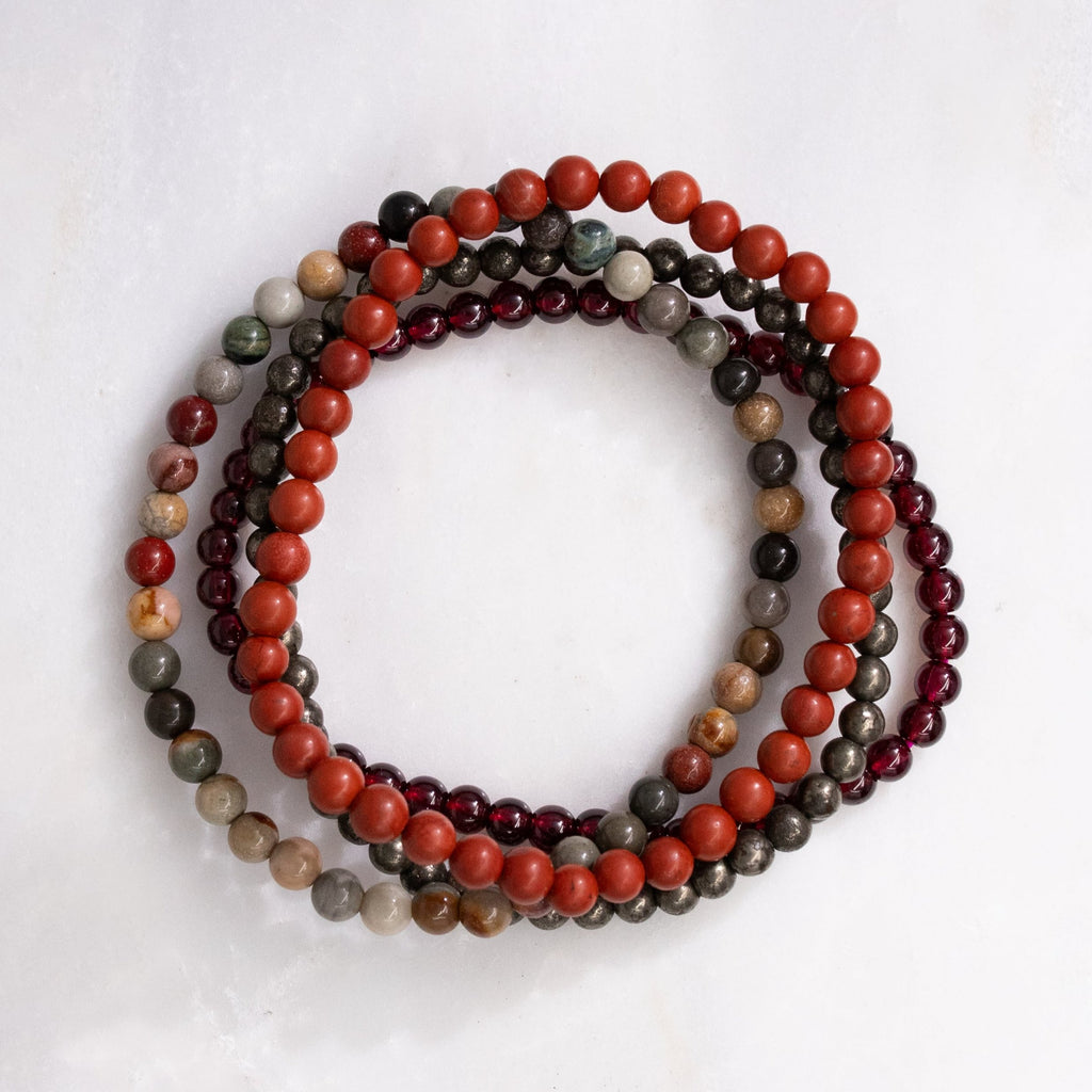 Aries Gemstone Bracelet Stack
