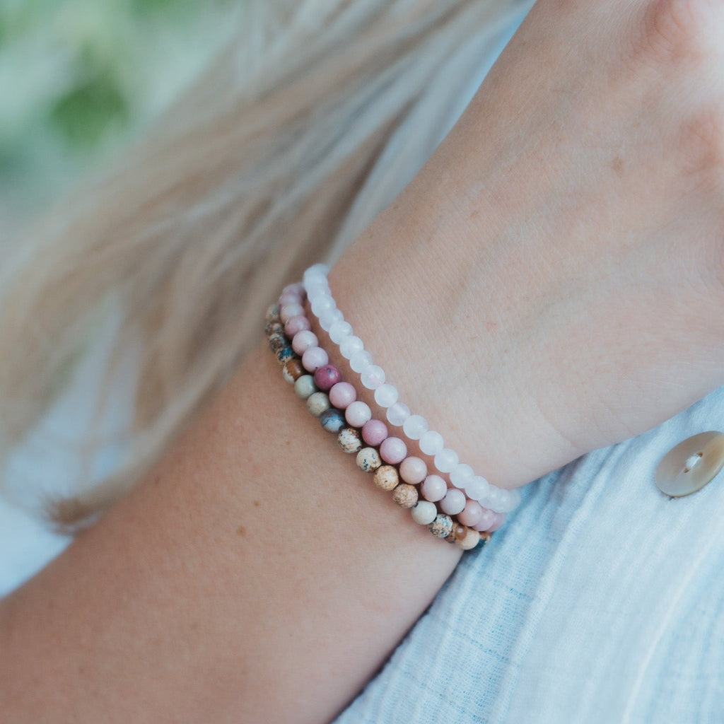 Love & Friendship Gemstone Bracelet Stack