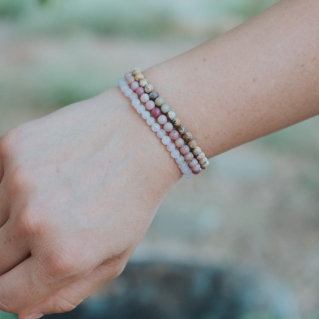 Love & Friendship Gemstone Bracelet Stack