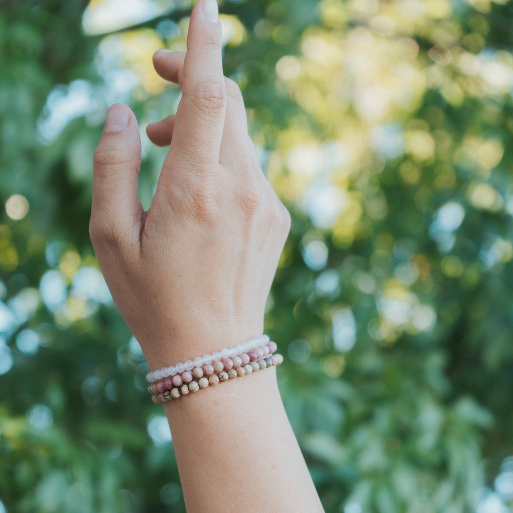 Love & Friendship Gemstone Bracelet Stack