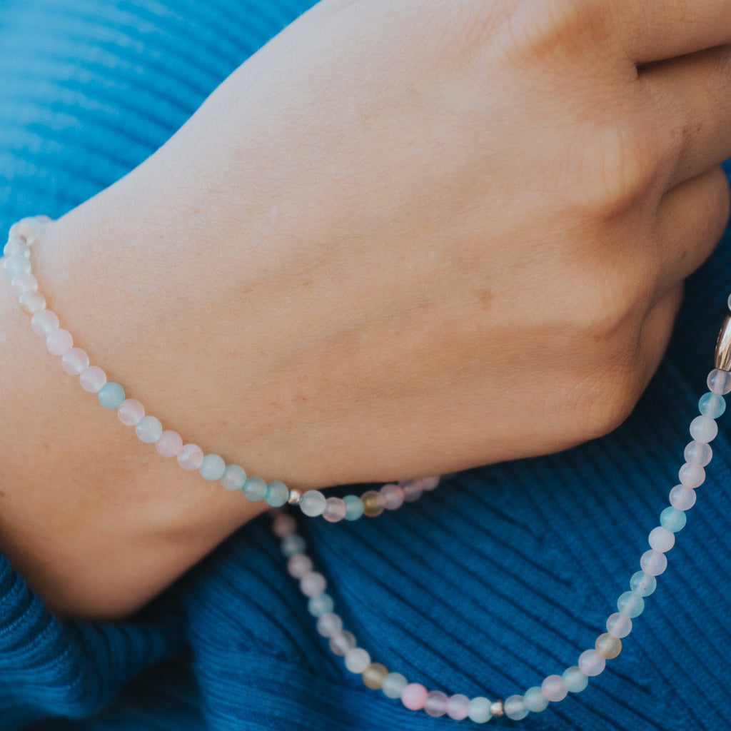 Rainbow Agate Gemstone Wrap Bracelet