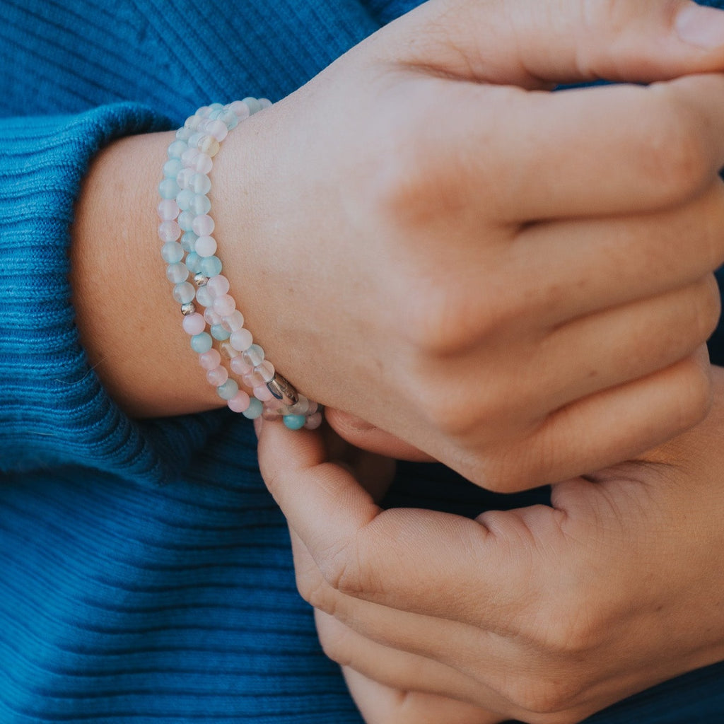 Rainbow Agate Gemstone Wrap Bracelet