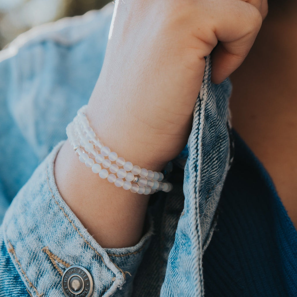 Moonstone Gemstone Wrap Bracelet