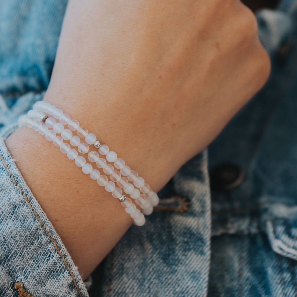 Moonstone Gemstone Wrap Bracelet