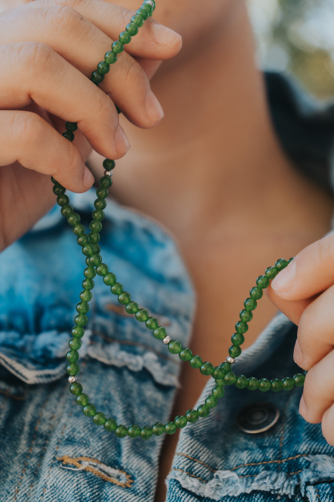 Green Jade Gemstone Wrap Bracelet