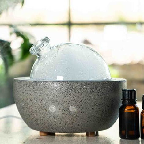 Gray Stone | Glass Dome Diffuser