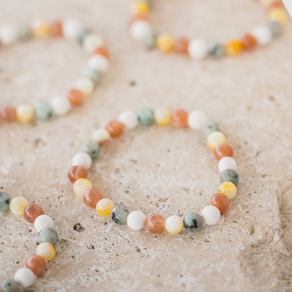 8MM Chunky Gemstone Bracelets - Set Intentions Collection