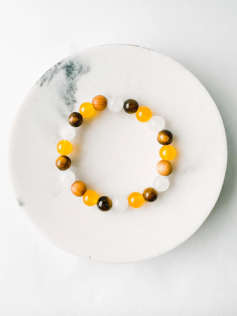 Gemini Zodiac Diffuser Gemstone Bracelet