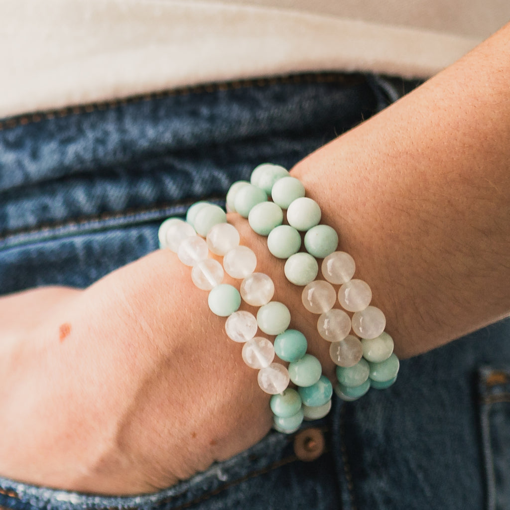 8MM Chunky Gemstone Bracelets - Set Intentions Collection