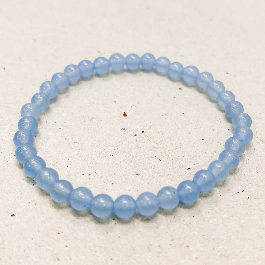 Light Blue Jade Gemstone Bracelet