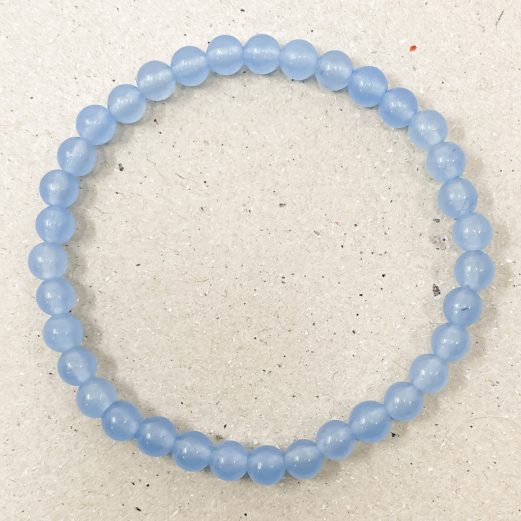 Light Blue Jade Gemstone Bracelet