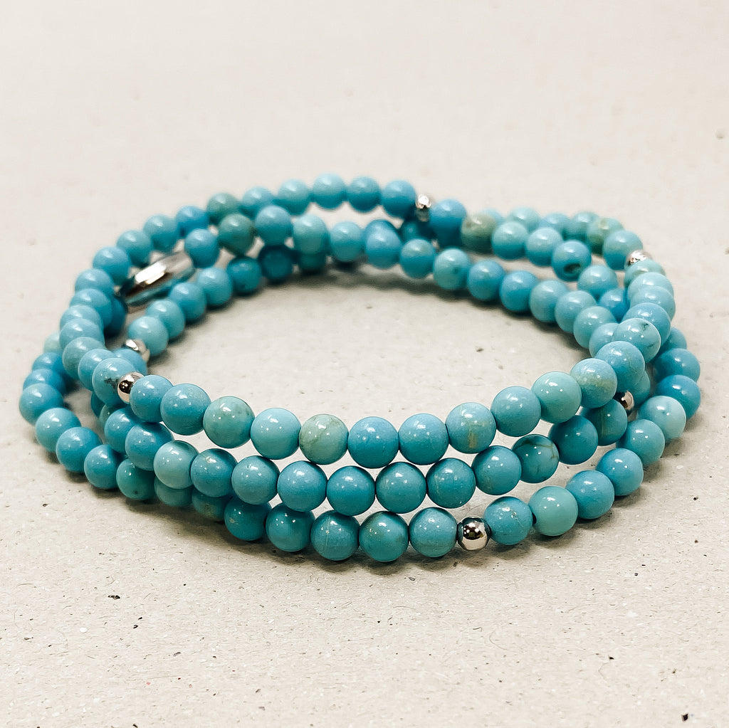 Turquoise Gemstone Wrap Bracelet