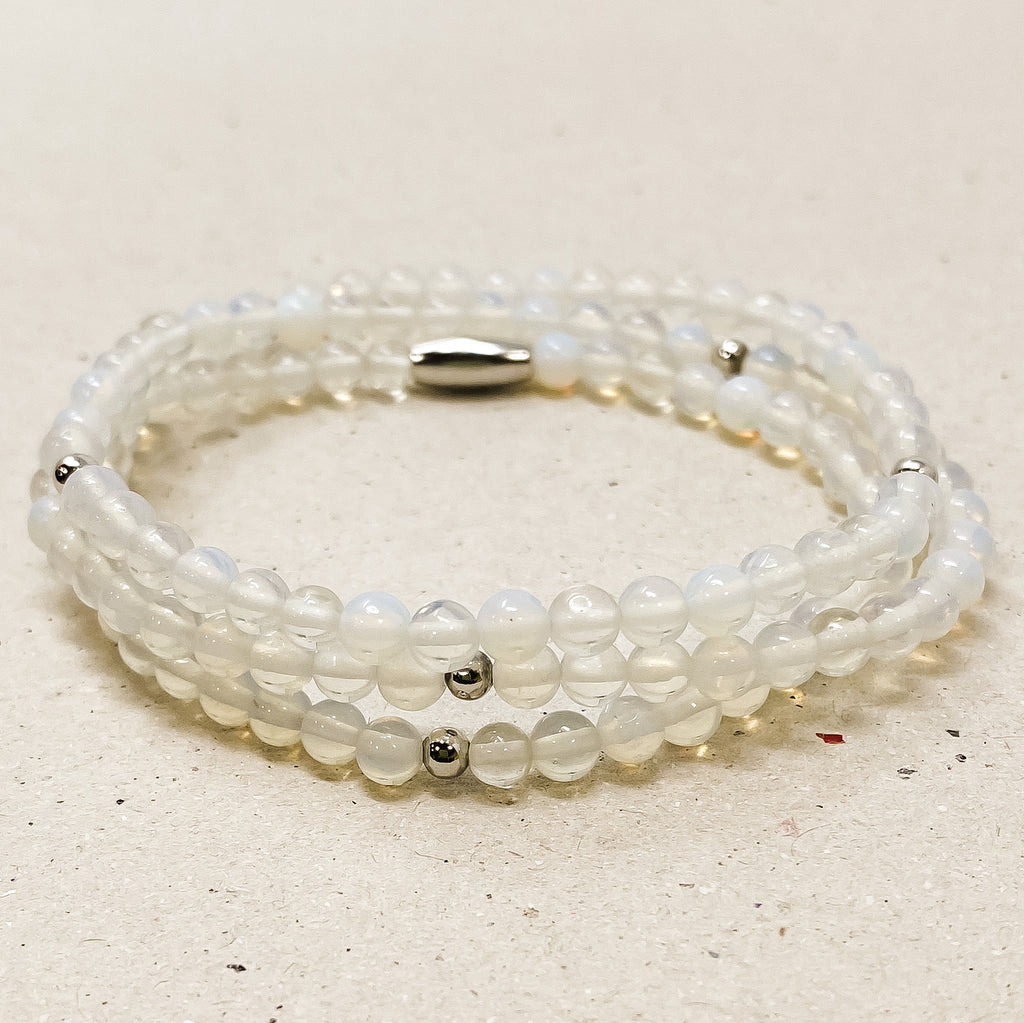 Moonstone Gemstone Wrap Bracelet