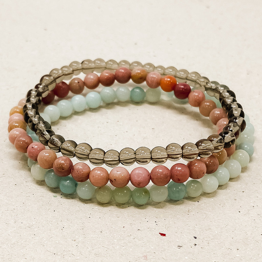 Self Love Gemstone Bracelet Stack