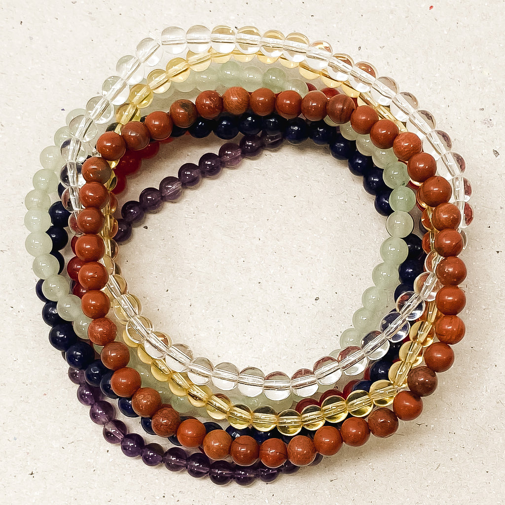 7 Chakra Gemstone Bracelet Stack