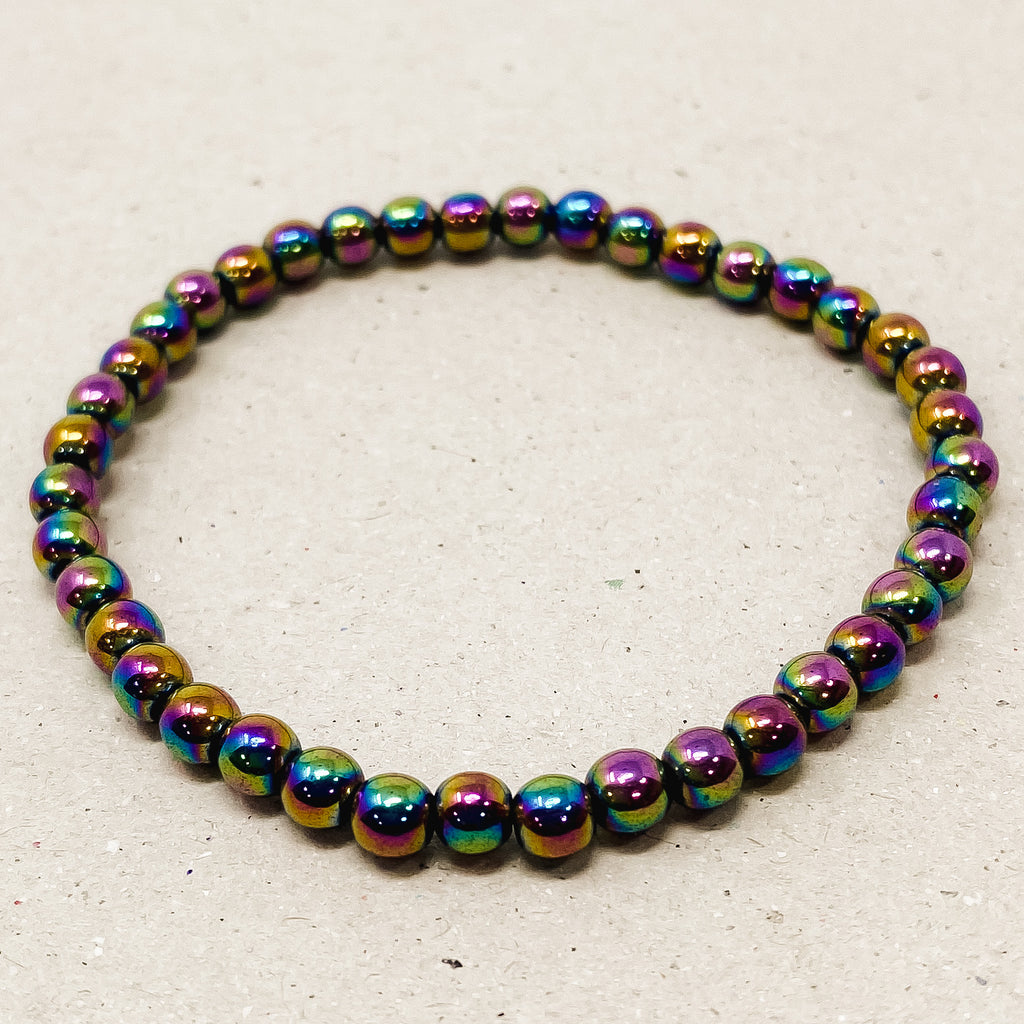 Magnetic Bracelet, Magnetic Hematite Arthritis Therapy Bracelet, Rainbow  Hematite Bracelet, Strong High Power Magnetic