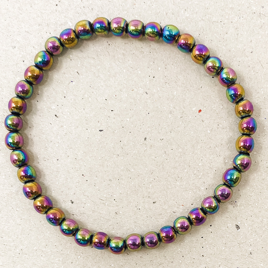 Rainbow Hematite Gemstone Bracelet