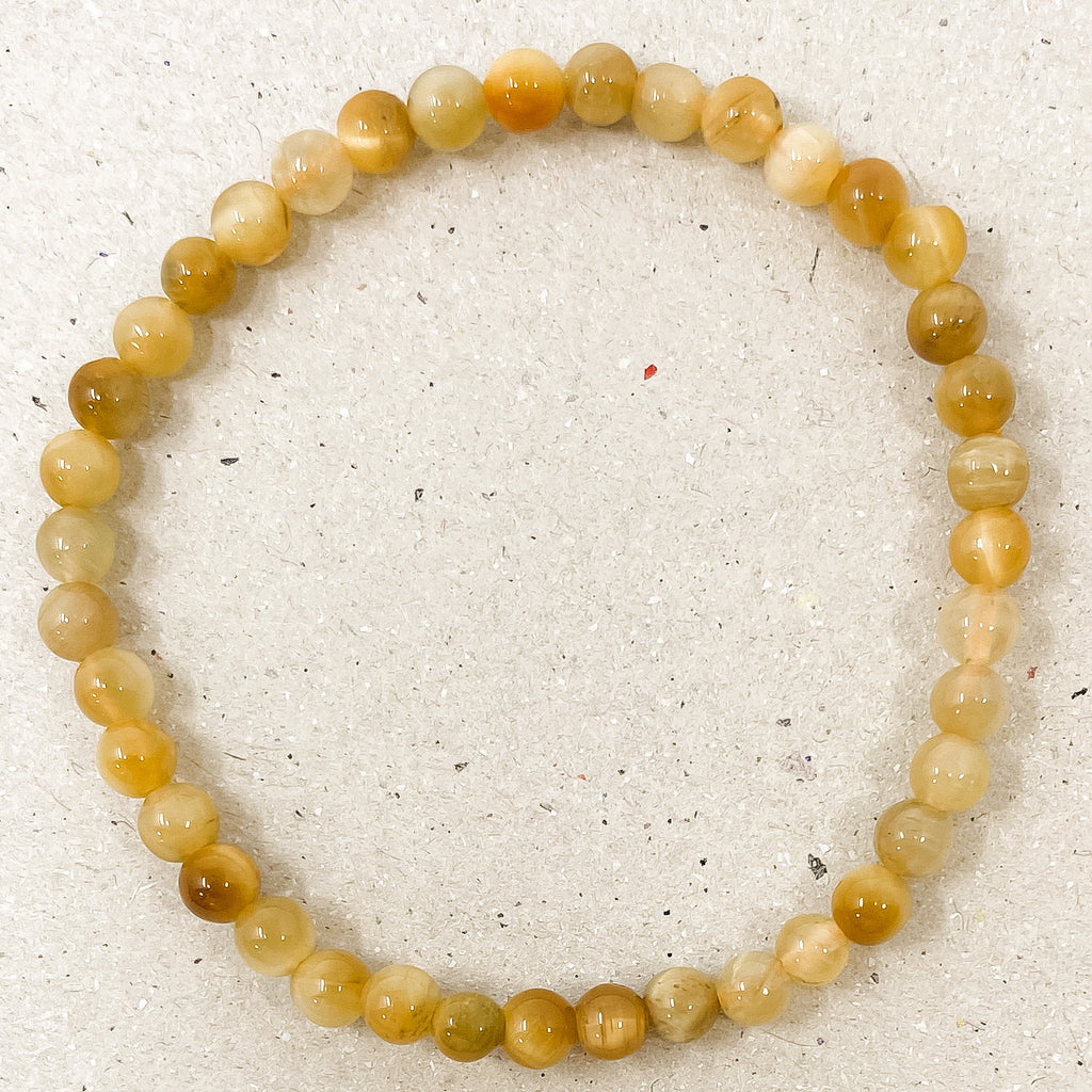 Gold Tigers Eye Gemstone Bracelet