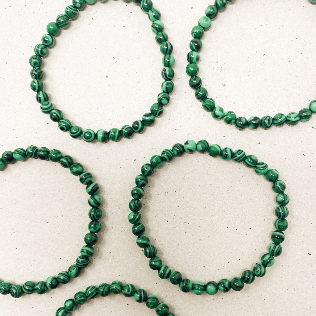 Green Malachite Gemstone Bracelet