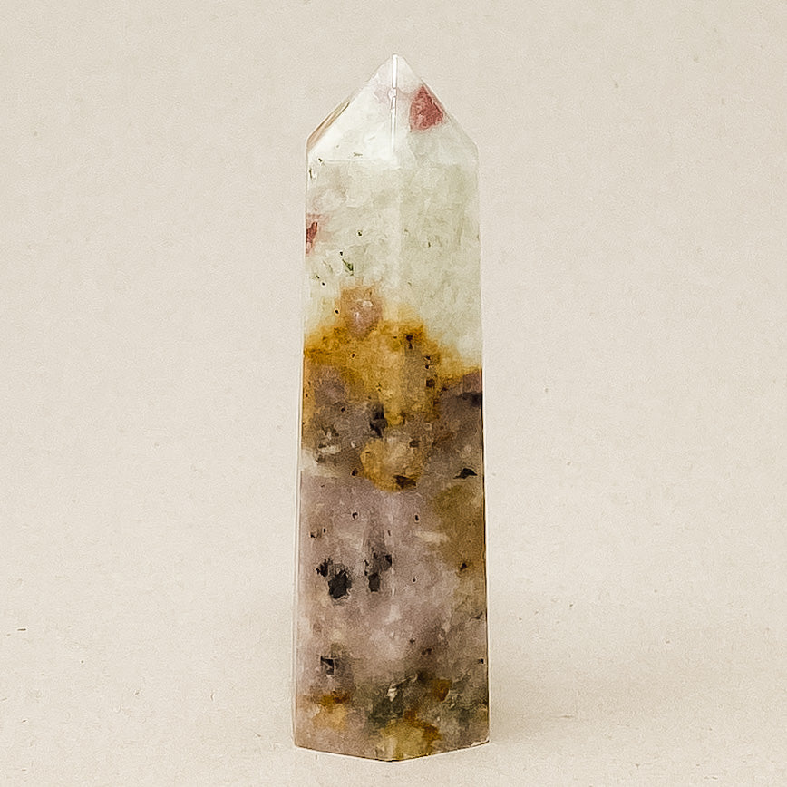 Natural Pink Tourmaline Crystal Tower