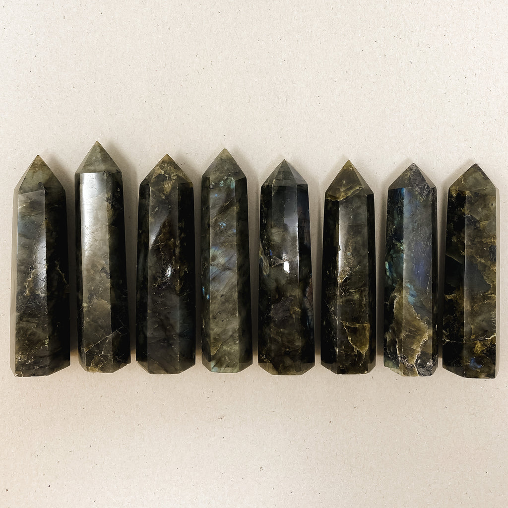 Natural Labradorite Crystal Tower