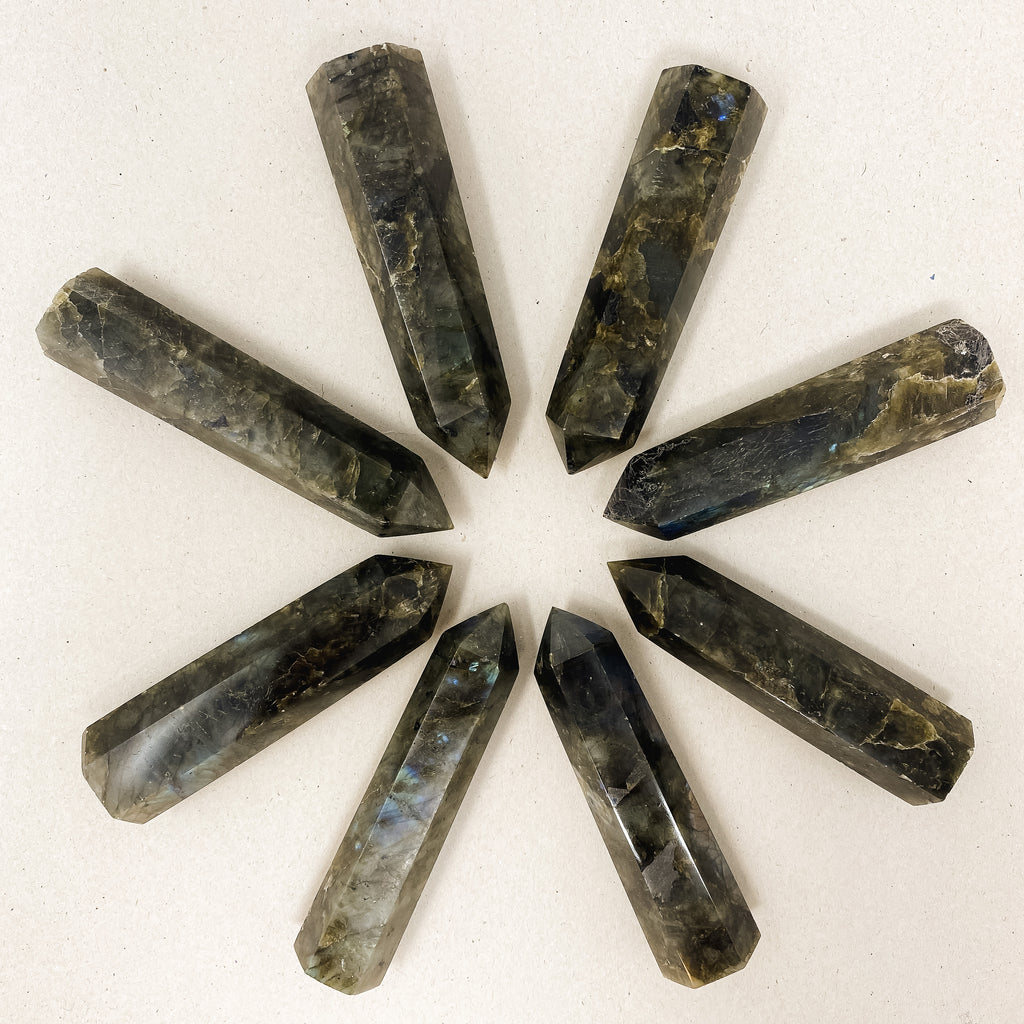 Natural Labradorite Crystal Tower