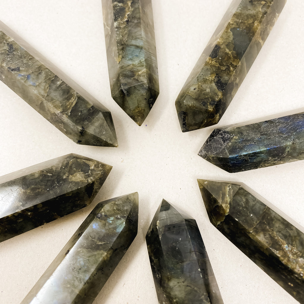 Natural Labradorite Crystal Tower