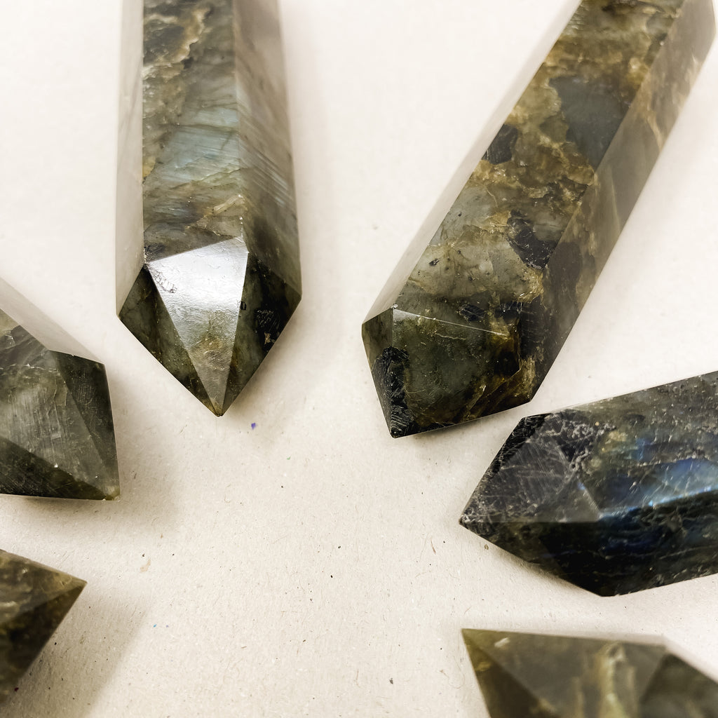 Natural Labradorite Crystal Tower