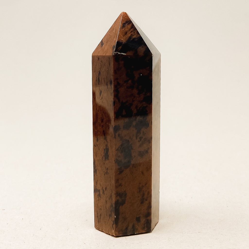 Natural Mahogany Obsidian Crystal Tower