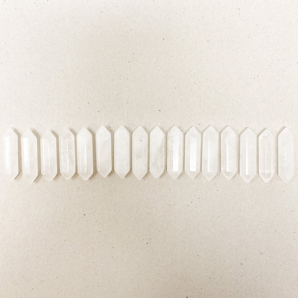 Clear Quartz Double Pointed Hexagonal Column