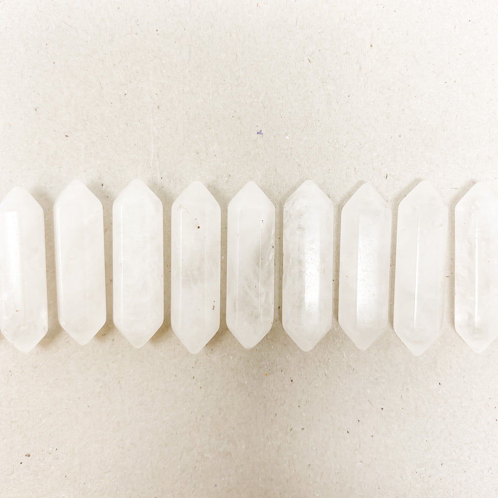 Clear Quartz Double Pointed Hexagonal Column