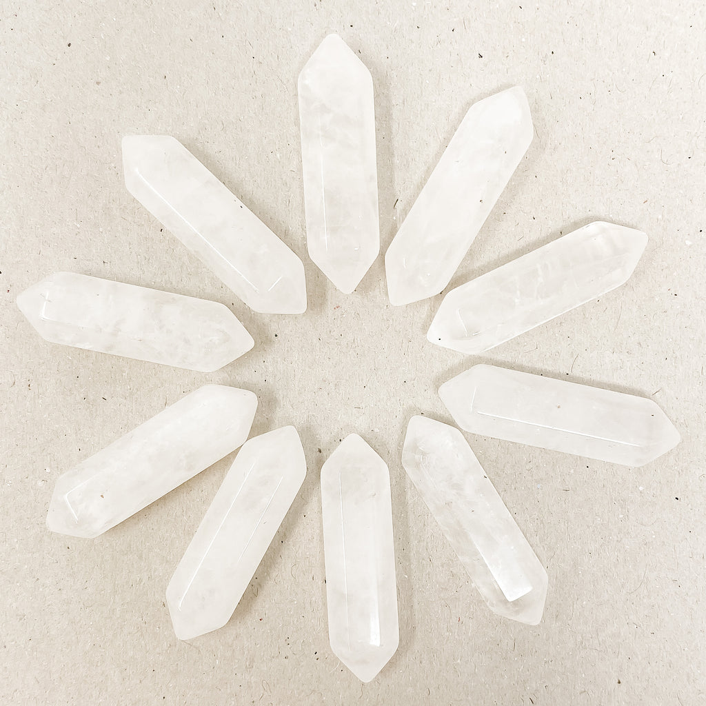Clear Quartz Double Pointed Hexagonal Column