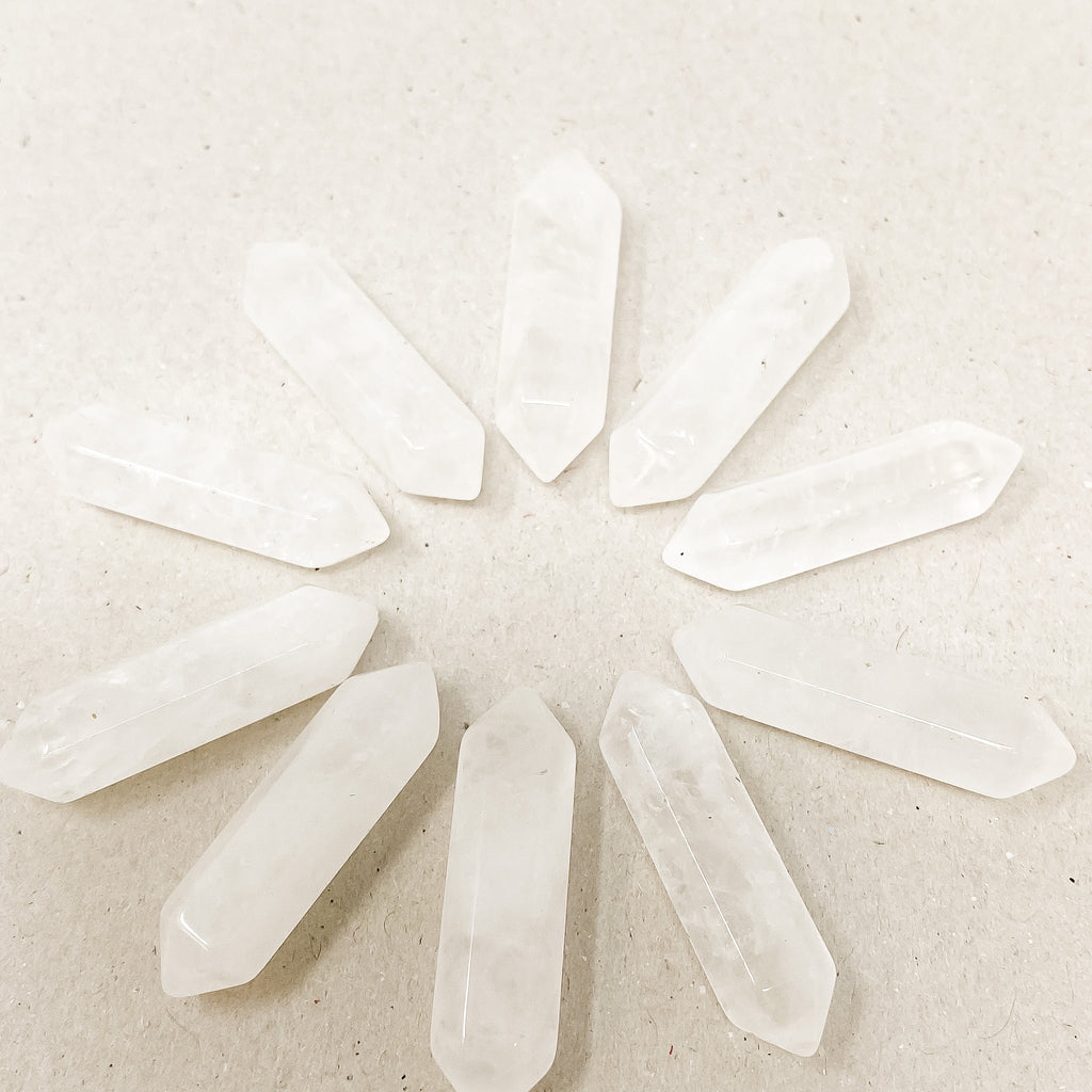 Clear Quartz Double Pointed Hexagonal Column