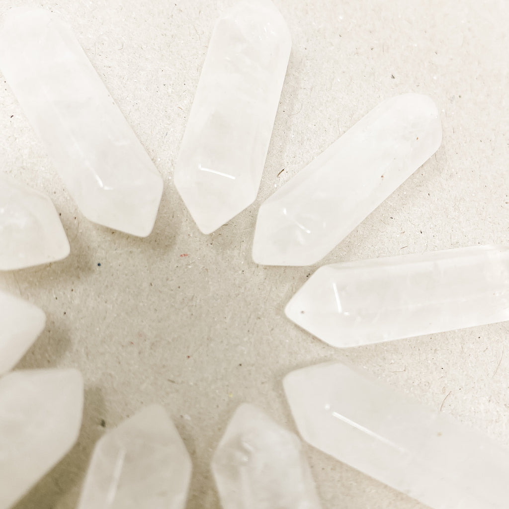 Clear Quartz Double Pointed Hexagonal Column