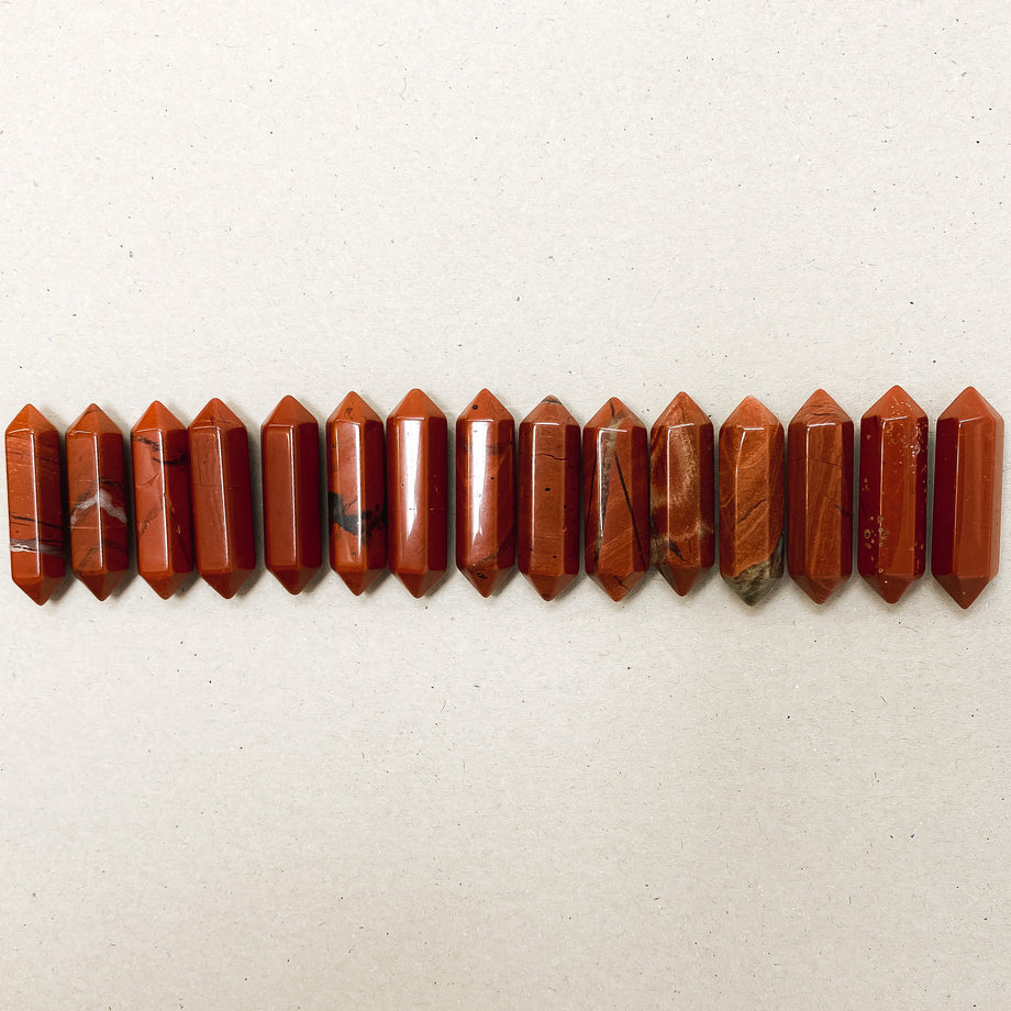 Red Jasper Double Pointed Hexagonal Column – Kumi Oils