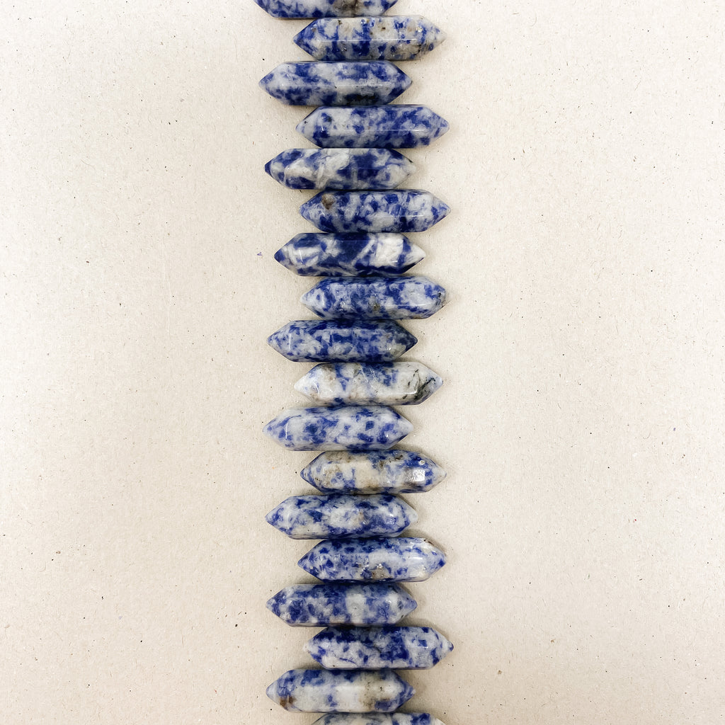 Sodalite Double Pointed Hexagonal Column