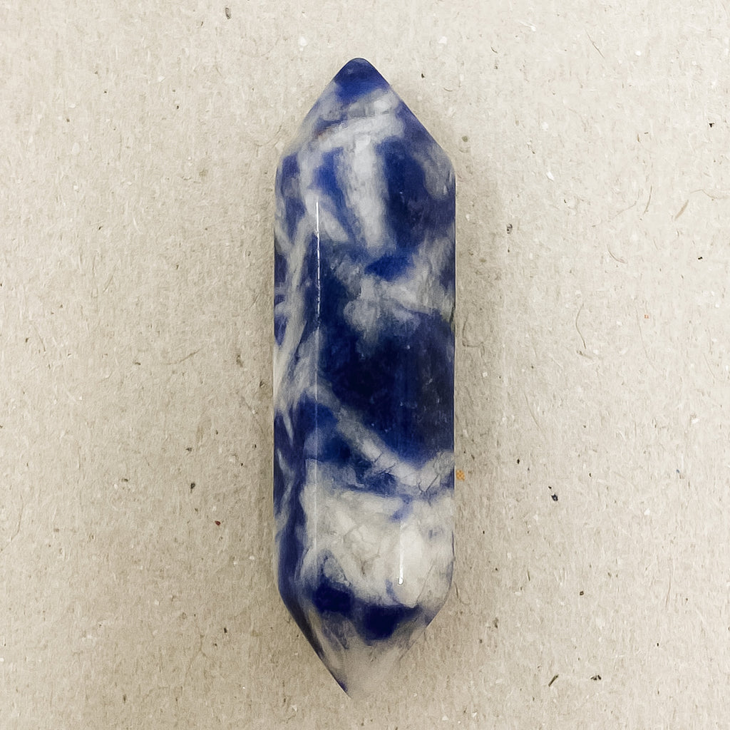 Sodalite Double Pointed Hexagonal Column