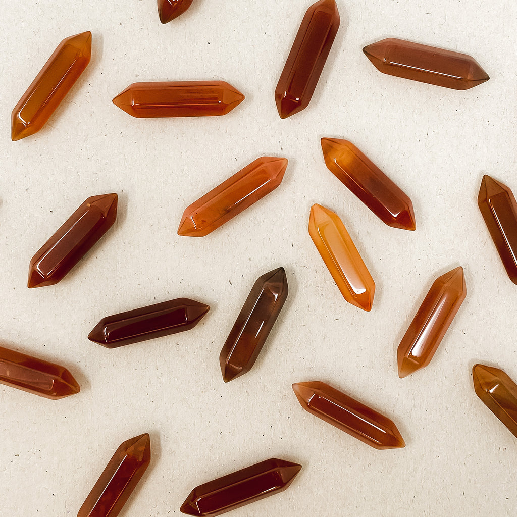 Carnelian Double Pointed Hexagonal Column