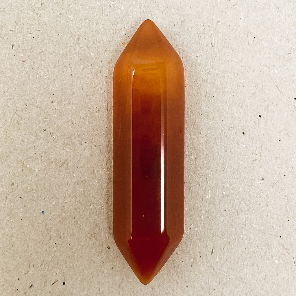 Carnelian Double Pointed Hexagonal Column