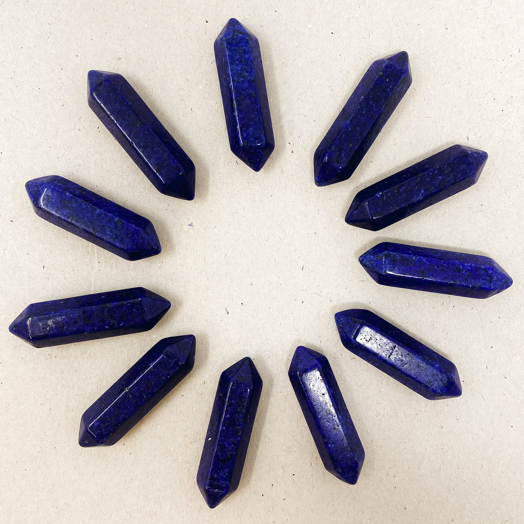 Lapis Lazuli Double Pointed Hexagonal Column