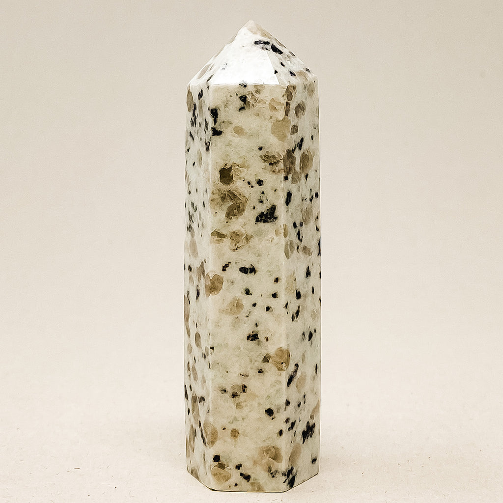 Natural Kiwi Jasper Crystal Tower