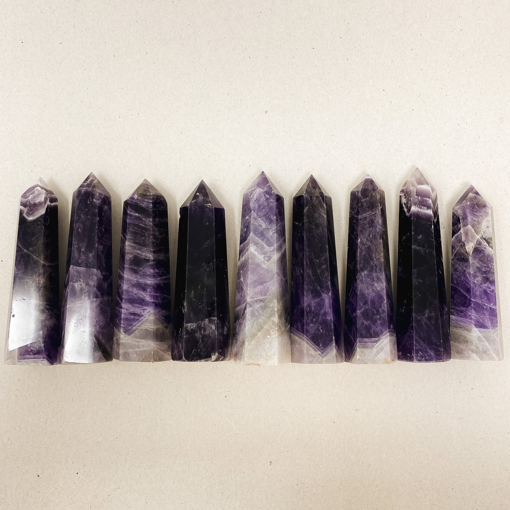 Natural Amethyst Crystal Tower