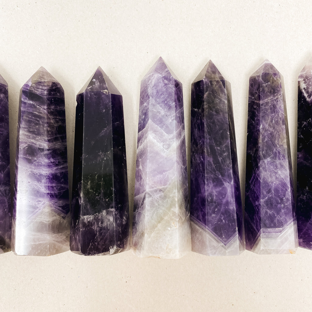 Natural Amethyst Crystal Tower