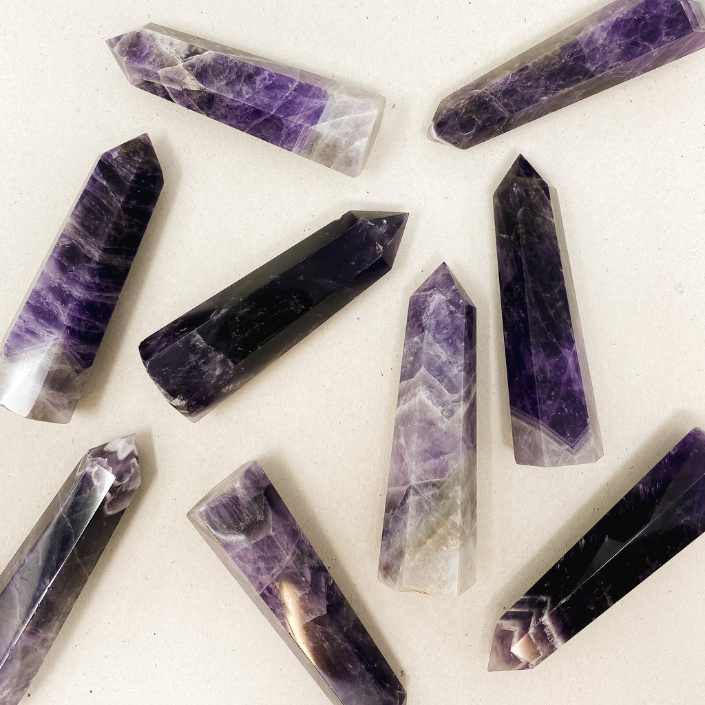 Natural Amethyst Crystal Tower