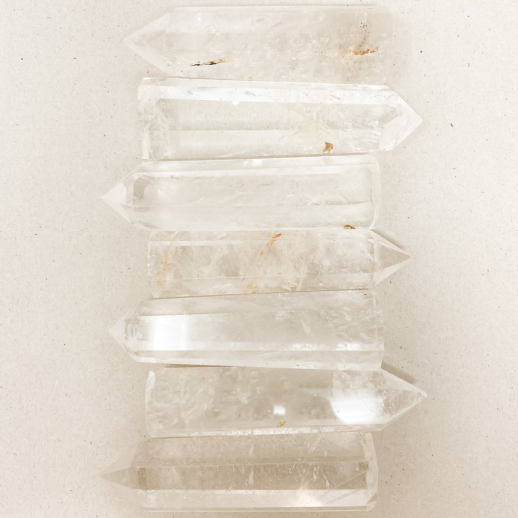 Natural Clear Quartz Crystal Tower