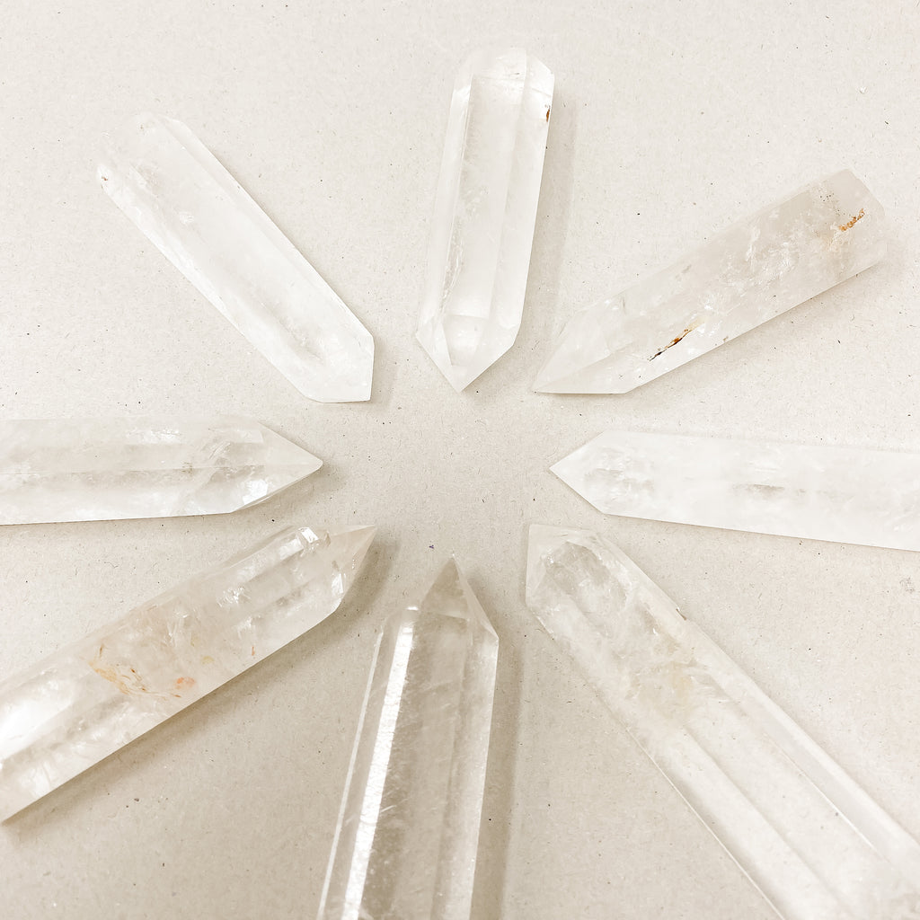 Natural Clear Quartz Crystal Tower