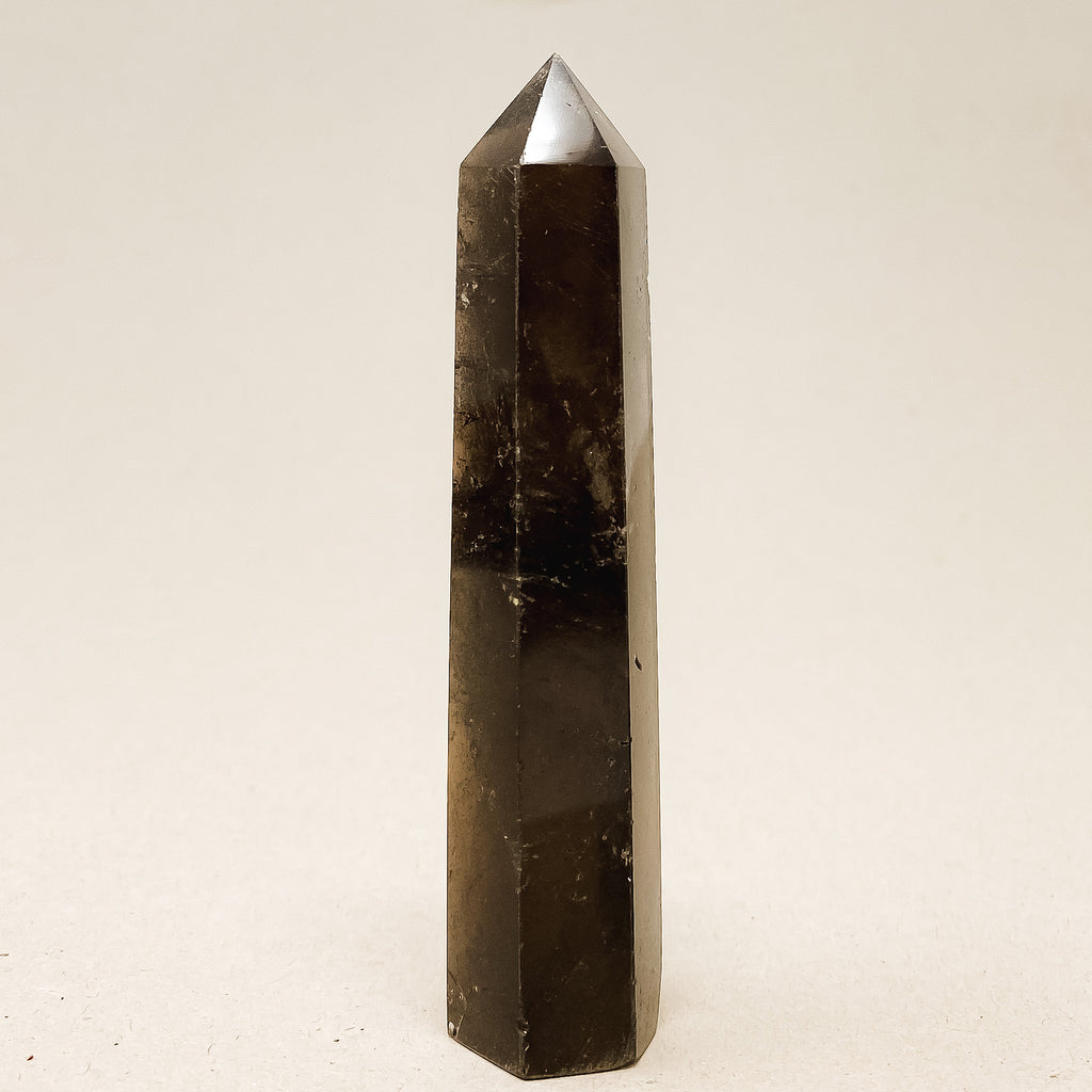 Natural Smoky Quartz Crystal Tower